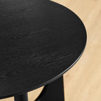25" Round End Table, Wooden Side Table,Night Stand for Living Room,Reception Room