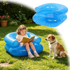 Kids Inflatable Chairs Blow up Chairs Inflatable Furniture,Portable Air Couch Furniture for Outdoor Indoor Camping Beach Room,Picnics Party Supplies (Blue)