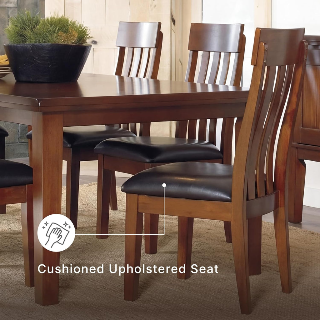 Signature Design by Ashley Ralene Rake Back 19" Dining Room Chair 2 Count, Medium Brown