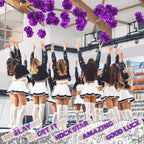 Ecation 30 Pcs Cheerleading Rhinestone Volleyball Spirit Clips Competition Cheer Pins Clothespins Cheer Charms for Clothes Pins Gifts Sports Volleyball Team Party Favors Accessories Bulk (Purple)