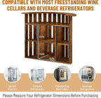 Drinks Bar Table with Fridge Space,4-Tier Home Bar Cabinet with Storage & Glass Holder,Power Outlet, Arc-Shaped Modern Liquor Cabinet for Home, Wooden Bar Station for Living Room, Kitchen, Basement