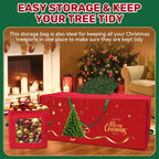 Christmas Tree Storage Bag, 7.5Ft Christmas Tree Bag 2 Piece Set Includes a Storage Bags for Xmas Decorations, Reinforced Handles & Sleek Dual Zipper Waterproof Xmas Tree Bag