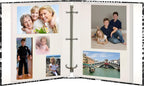 Magnetic Self-Stick 3-Ring Photo Album 100 Pages (50 Sheets), Black & White Words Design
