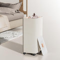 LAMU Hamper With Lid, Clothes Hamper, Laundry Basket with Lid with Removable Liner Bags, Dirty Clothes Basket with Wheels, Stylish Dirty Laundry Organizer for Home, 50L