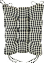 Klear Vu The Gripper Non-Slip Rocking Chair Cushion Set with Thick Padding, Includes Seat Pad & Back Pillow with Ties for Indoor Living Room Rocker, 17x17 Inches, 2 Piece Set, Gingham Black