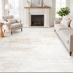 Tosuoka 6x9 Area Rugs for Living Room Bedroom, Beige Rug Washable Abstract Soft Modern Rugs Neutral Rug Non-Slip Low Pile Indoor Carpet for Nursery Dining Room Home Office