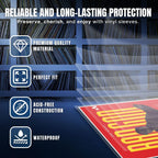 TNP 50 Vinyl Outer Sleeves Cover - Thick 3 Mil Vinyl Record Album Protective Sleeves 12.75" x 12.75" - Crystal Clear Plastic Record Sleeve for Single & Double LP Album Covers Storage Collection