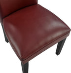 Solid Wood Dining Chairs Set of 4 with UP High Back, Modern Classic Kitchen Chairs with Upholstered Seat, Holds 300 Lbs,Easy Assembly for Dining Room, Home Office Red CY1331RD