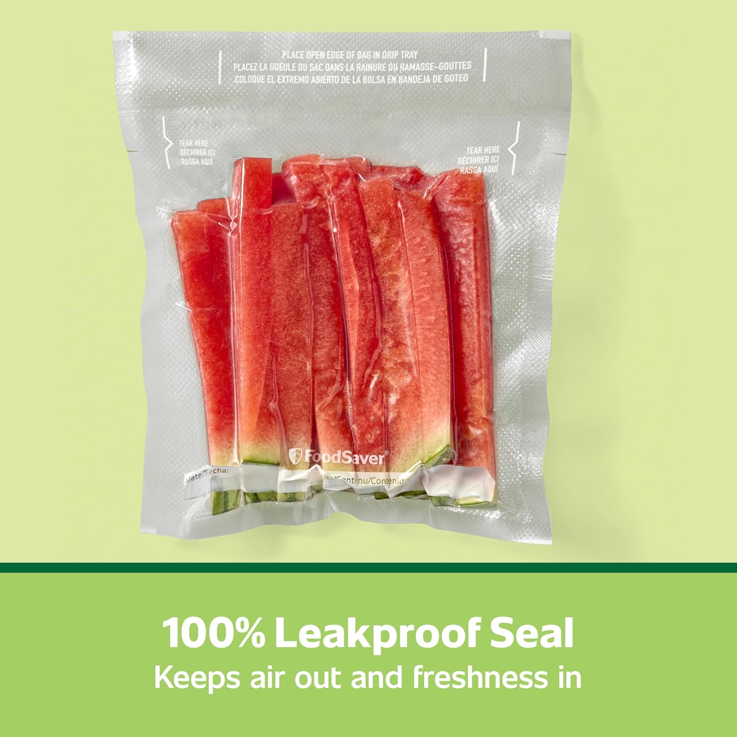 FoodSaver Pint Pre-Cut Vacuum Seal Bags, Easy Use Vacuum Storage Bags, Align to Seal and Tear to Open Vacuum Sealer Storage Bags, 108 Pack