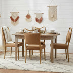 Velvet Dining Chairs Set of 2, Upholstered Dining Chairs with Wood Grained Metal Frame, Mid Century Modern Velvet Chairs for Dining Room, Kitchen and Restaurant,Velvet Brown
