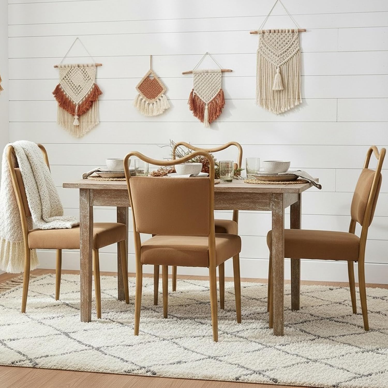 Velvet Dining Chairs Set of 2, Upholstered Dining Chairs with Wood Grained Metal Frame, Mid Century Modern Velvet Chairs for Dining Room, Kitchen and Restaurant,Velvet Brown