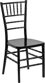 Flash Furniture 2 Pack HERCULES PREMIUM Series Black Resin Stacking Chiavari Chair