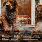 WaterHog Squares Front Door Mat Indoor Outdoor Entrance, Absorbent All-Weather Doormat with Non-Slip Rubber Backing, Dirt & Moisture Trapper, Low Profile, Easy Clean, Made in USA, 23"x35.5" Camel