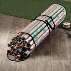 ZOBER Round Christmas Gift Wrapping Paper Organizer Storage - 40 Inch Gift Wrap Storage Containers - Wrapping Paper Holder, Clear PVC Waterproof, Fits 25 Standard Rolls - Black