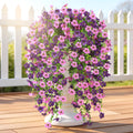 Artificial Hanging Flowers for Outdoors, 6PCS Faux Silk Artificial Flowers for Outdoors, UV Resistant Fake Flowers, No Fade Trailing Greenery, Decor for Home Porch Patio Balcony Garden Yard