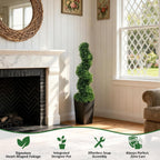 Artificial Spiral Topiary Trees 4FT, Set of 2