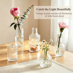 Clear Glass Bud Vase Set of 36 Pcs,Small Bud Vases in Bulk,Glass Crystal Flower Vases Table Centerpieces for Party Event Wedding Decor Baby Shower Decorations (Clear, 36 Pcs)