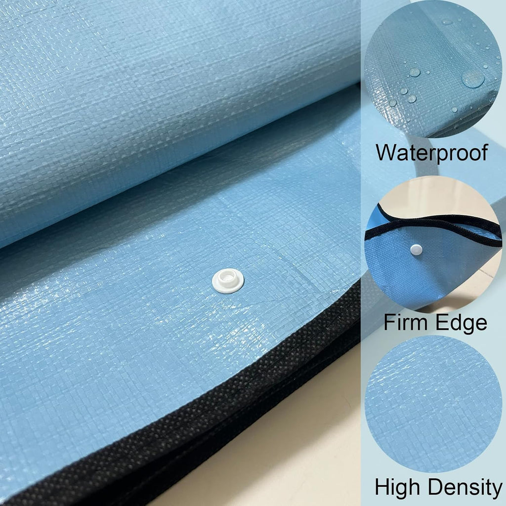 59" x 39" Extra Large Plant Repotting Mat, Foldable Gardening Mat for Indoor, Transplanting Houseplants, Pot Out, Mix Soil and Mess Control, Gardening Gifts for Women Men Plant Lover(Blue)