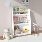 3 Tier Book Shelf,Book Rack, Helps Keep Bedrooms, Playrooms, and Classrooms Organized,White