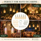 Yinder 24 Pcs Enchanted Forest Theme Decoration Set 82.68 ft Artificial Begonia Leaf Vine Paper Candle Lanterns Decor with LED String Lights for Bedroom Aesthetic Jungle Fairy Wonderland Party Favor