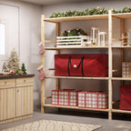 SONGMICS Christmas Tree Storage Bag, Holiday Tree Storage Container, up to 9 ft, Tree Holder Bag, Wear-Resistant 600D Oxford Fabric, Lightweight, Thick Handles, Red URXS003R01