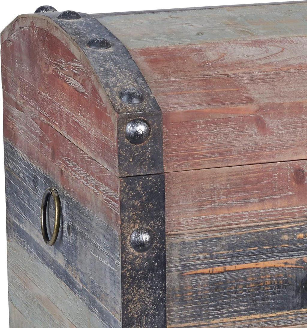 Household Essentials Dome-Top Painted Fir & Engineered Wood Trunk Duo