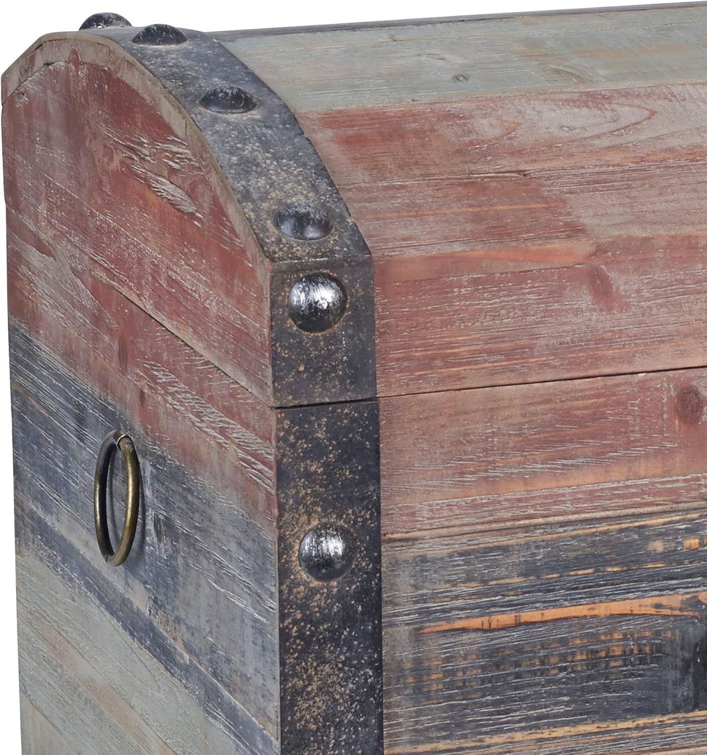 Household Essentials Dome-Top Painted Fir & Engineered Wood Trunk Duo