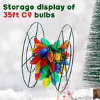 Christmas Light Storage Reels - 3 Metal Spools & Durable Oxford Bag for Holiday Cord Wire Organization