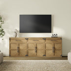 SICOTAS Buffet Cabinet with Drawer - Modern Sideboard Cabinet with Storage, Wide Credenza Storage Cabinet with Handle and Door, Sideboard Buffet Cabinets (3, Oak Brown)