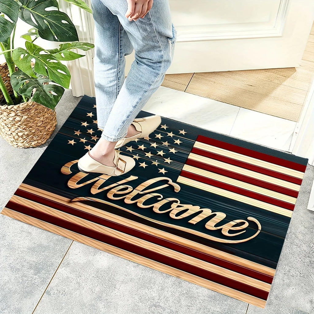250th Anniversary USA Doormat,God Bless America Door Mat 4th of July Welcome Mat (WelcomeMat)