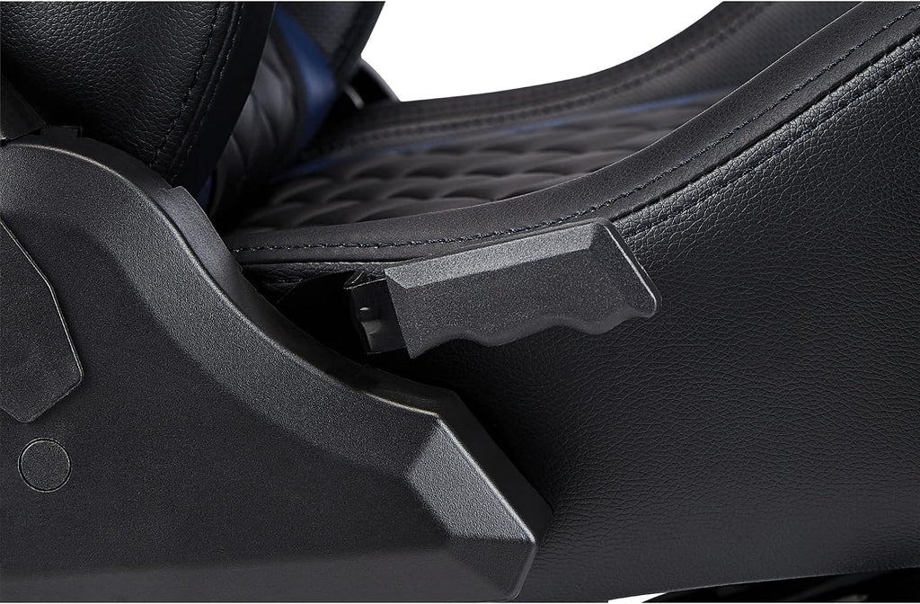 RS Gaming™ Davanti Vegan Leather High-Back Gaming Office Chair, Black/Blue, BIFMA Compliant