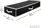 ZOBER Gift Wrapping Paper Organizer Storage - 40" Gift Wrap Storage Containers with Interior Pockets for Bows, Tags & Ribbons - Wrapping Paper Holder, 600D Oxford, Fits 24 Standard Rolls, Black/White