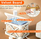 Foldable Vacuum Storage Box, 56L Large Capacity Space Saver Organizer Box with Electric Air Pump, Anti-Rebound Moisture Proof Clothes Storage Bin for Seasonal Garments