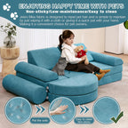jela Couch 14PCS Luxury, Floor Sofa Modular Furniture for Adults,Kids. Playhouse Play Set for Toddlers Babies, Modular Foam Play Couch, Modular Sectional Sofa (Teal, 57"x28"x18")
