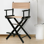 Casual Home 24" Director's Chair Black Frame-with Tan Canvas, Counter Height