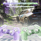 Puiseno Wireless Controller for PS-4, Dual Vibration Game Joystick/Motion Sensing/Touchpad/Speaker/3.5mm Audio Jack Headphone, Upgraded Six-Axis Sensor, Compatible with PS4/Slim/Pro Console/PC (green+purple)