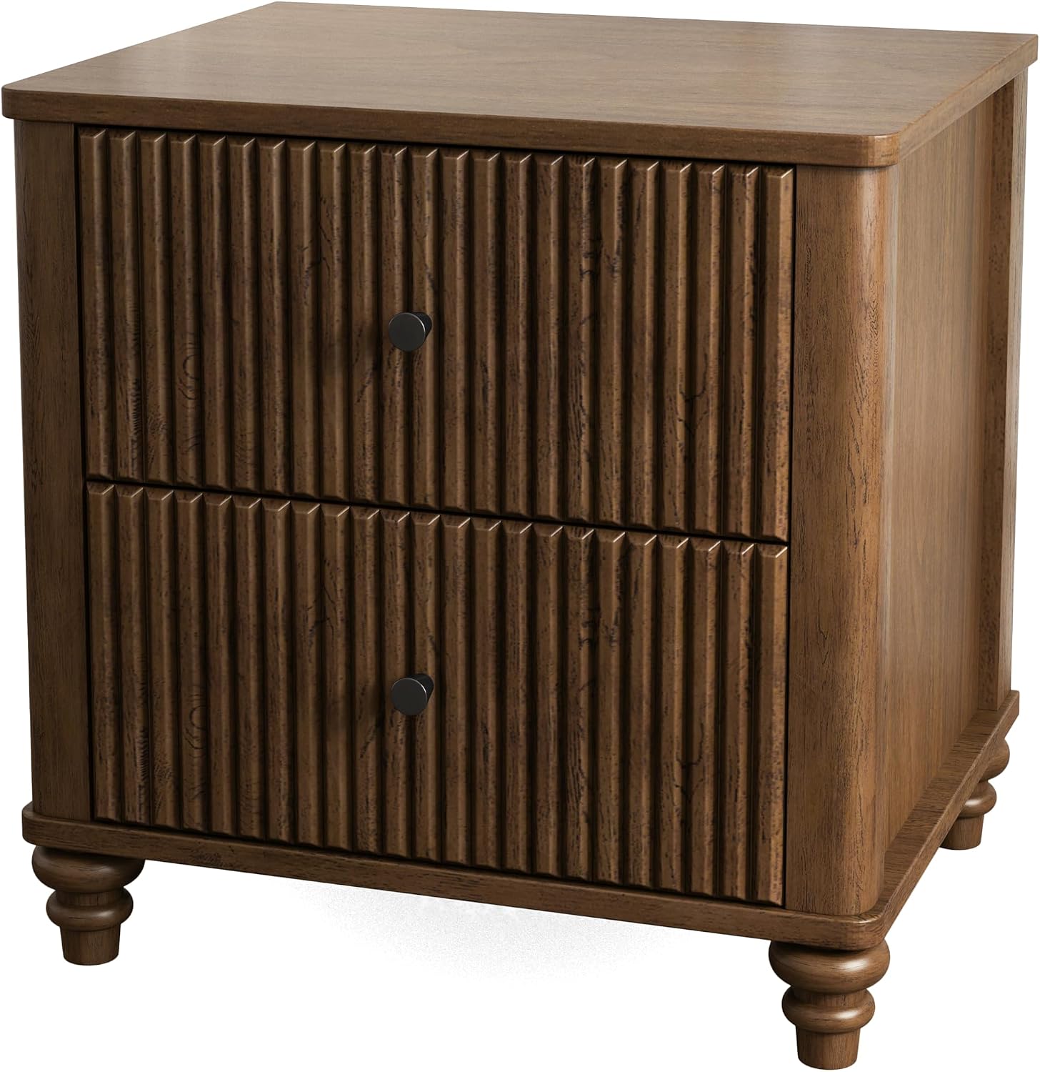 Nightstand with 3 Drawers, Wood Bedside Table Night Stand, Wide Sofa Side End Table 3 Drawers Chest of Dresser for Living Room, Bedroom