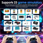 2026 New Wireless Retro Game Console, 23 Emulators and 40000+Games, Plug and Play 4K HDMI TV Game Stick, with Dual 2.4G Wireless Controllers (80G)