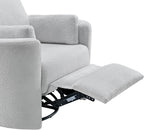 Soho Baby Nottingham Upholstered Glider Recliner Rocking Chair 360° Swivel for Nursery and Living Roomr, Plush Gray