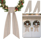 2 Pack Front Door Wreath Blank Sash, Larbeti Burlap Wreath Sashes with 4.7" W×56.7" L, Garland Sash Fit for Farmhouse, Wedding, Holiday to Indoor & Outdoor Decorative, for DIY Embroidery Letter