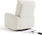 Storkcraft Sorrento Deluxe Power Recliner Swivel Glider – Premium Electronic Nursery Rocking Chair, Oeko-TEX 100 Certified, Includes Dual-USB Charging Port with USB-A & USB-C (Ivory Boucle)