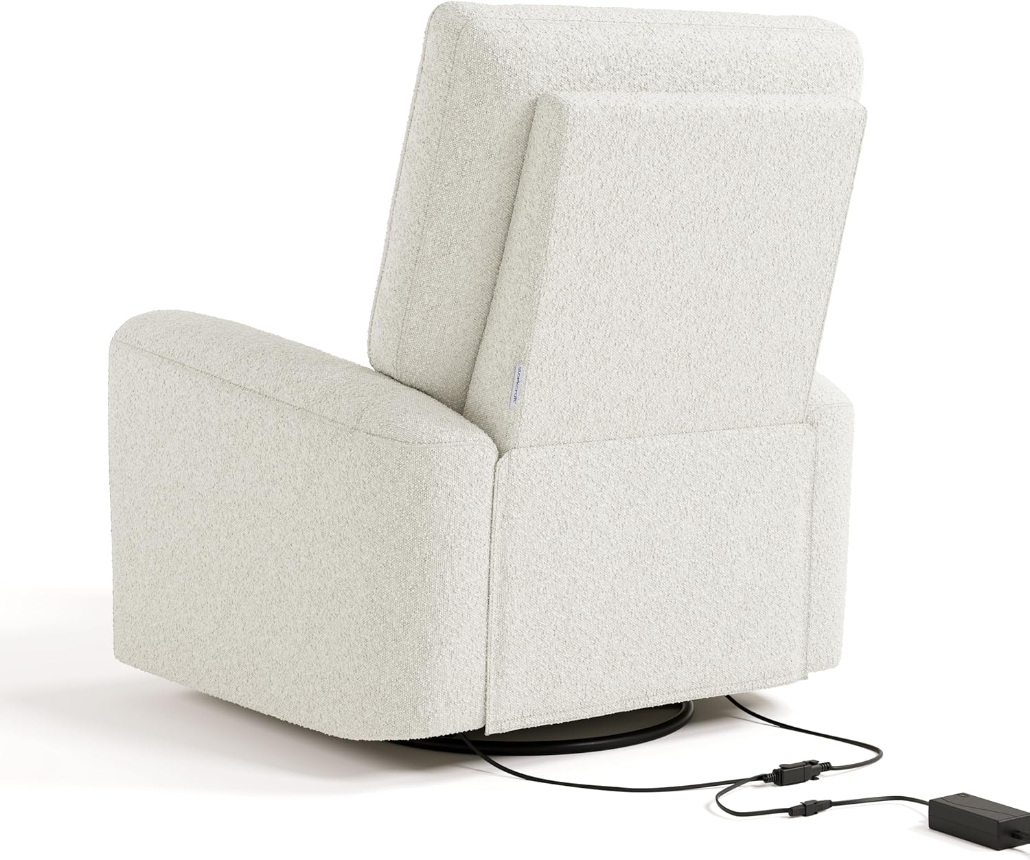 Storkcraft Sorrento Deluxe Power Recliner Swivel Glider – Premium Electronic Nursery Rocking Chair, Oeko-TEX 100 Certified, Includes Dual-USB Charging Port with USB-A & USB-C (Ivory Boucle)
