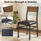 43.3" Dining Table Set for 4 with Drawer Storage, Dining Table with Chairs and Upholstered Bench, Lower Shelf, Space-Saving Wooden Table for Apartment, Kitchen, Dining Room