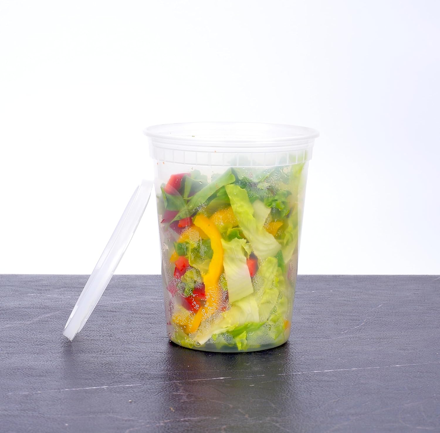 EDI [32 OZ, 40 Sets Plastic Deli Food Storage Containers with Airtight Lids | Microwave-, Freezer-, Dishwasher-Safe | BPA Free | Heavy-Duty | Meal Prep | Leakproof | Recyclable (Pack of 2)