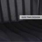 Nalupatio Dining Chairs Set of 4, Modern Dining Room Chairs Comfy Backrest Thick Upholstered Kitchen Chairs 19IN Height with Metal Legs Black