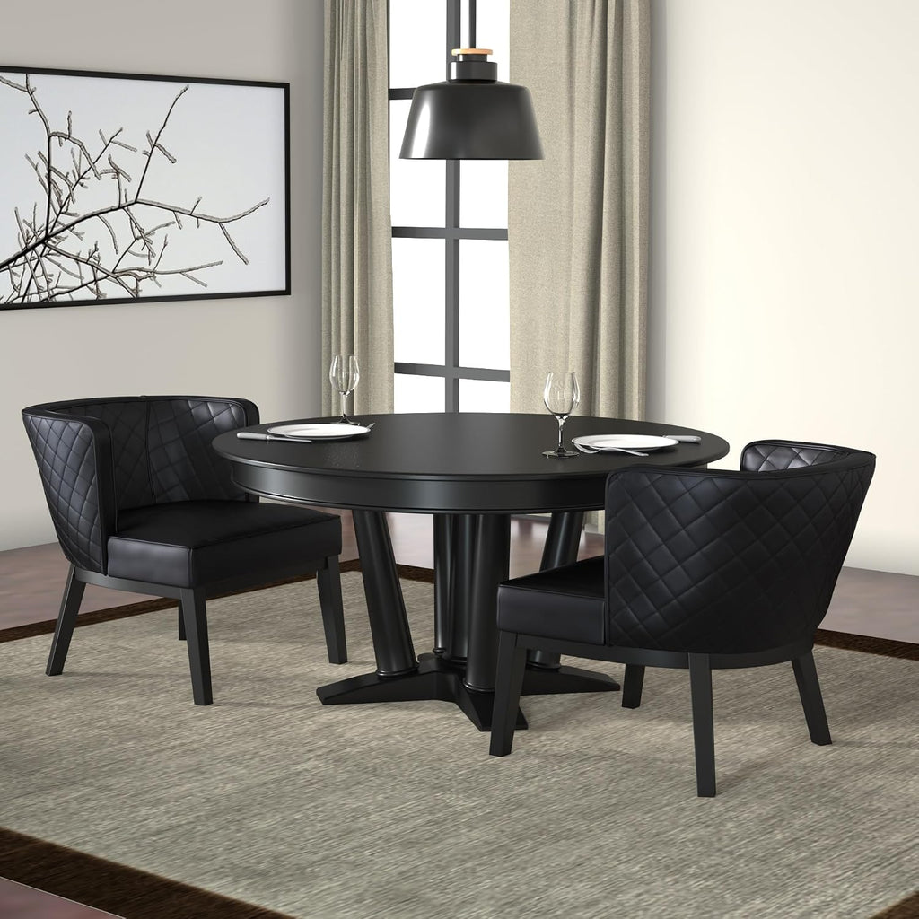 Boss Office Products Black Boss Office Ava Quilted Guest, Accent Or Dining Chair, 29" d x 25.5" w x 28" h (B529QBK-BK)