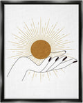 Stupell Industries Hand Holding Deco Inspired Sun with Rays, Design by JJ Design House LLC