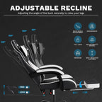 Ergonomic Video Gamer Chairs Gaming Computer Chair Gamer Chairs for Adults Massage Lumbar Support Swivel Height Adjustable Headrest Backrest
