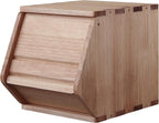 Stackable Solid Wood Storage Chests,Bins with Lids,Modular Wooden Multi-use Box,Closet Storage Organizers,Hall Entryway Cabinet,Drawers,Potato,Onion,Bread,Classify by Items,11.75”W(1 Pack)