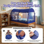 Alvantor® Mosquito Net Bed Canopy Tents Dream Privacy Space Twin Size Sleeping Tents Indoor Pop Up Portable Frame Breathable Cottage Blue (Mattress Not Included)